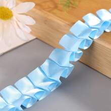 2.5 厘米宽褶皱涤纶丝带，带褶皱边缘，洛丽塔头饰和服装 DIY 饰边 - 彩色 - 查看 10
