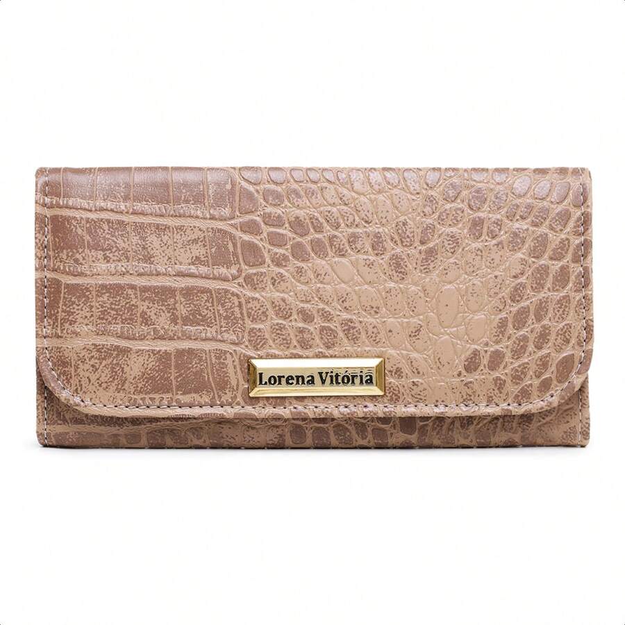 WOMEN'S WALLET WITH CARD HOLDER, CREDIT CARD AND DOCUMENTS, SPACIOUS WALLET NEW - 卡其色 - 查看 1
