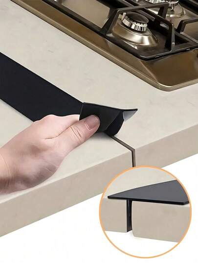 1pc Silicone High-Temperature Resistant Kitchen Gap Strip, Oil And Dirt Resistant Gas Stove Gap Soft Sealing Strip