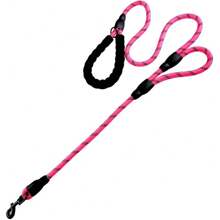 2-Handle Anti-Burst Dog Leash, Premium Quality Dog Leash With Soft Grip Handle - Durable, Suitable For Training, Walking And Outdoor Recreation - Great For Camping And Backyard Play With Pets Of All Sizes, Nylon Reflective Long Dog Training Leash, Dual Pet Leash For Small/Medium/Large Dogs