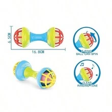 Baby Rattles Soft Rubber Ring Ball Dumbbell Pacifying Tooth Rubber Ring Home Tea Wisdom Hand Rattles Baby - Nhiều màu - Xem 2