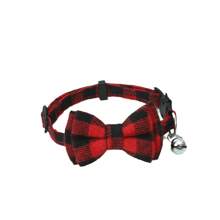 New Arrival Detachable Bow-Knot Christmas Pet Collar, Adjustable Medium/Large Pets Xmas Colored Bow Tie Bell Necklace