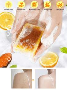 1 件装柠檬亮白姜黄油酸皂，深层清洁冷皂去角质深层清洁保湿肌肤 - 彩色 - 查看 5