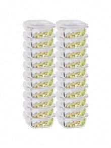 20 Hermetic Glass Jars 320ml Fitness Food Reeducation - 無色 - 查看 1
