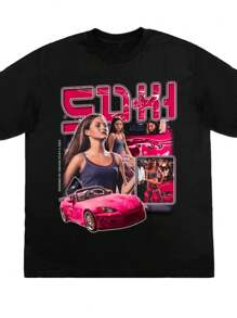 SUKI Unisex T-Shirt 100% Cotton Streetwear New Release Shipping Various Colors!! - 黑色 - 查看 1