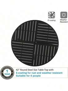 5 Piece Outdoor Dining Set Patio Furniture Set Round Table For Garden - 1 - 查看 11