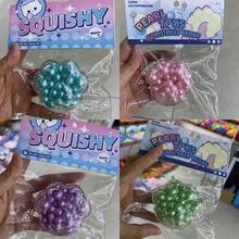 Multi-Packaging Realistic Pearl Handmade Squeezing & Stretching Compress Stress Relief Ball Toy, Mini Gift Item
