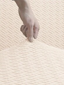 4/6/8pcs Plush Damask Snowbud Spacesuit Massage Sofa Cover, For Home Bedroom Living Room Dining Room, Anti-Dust Anti-Cat Scratch Sofa Protector - Beige - View 4