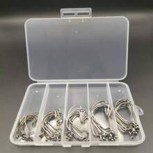 Fishing Treble Hooks, High Carbon Steel Fishing Hooks Kit, Sharp & Round Bend Fishing Treble Hooks For Catfish Lures Baits Bass Fishing Accessories