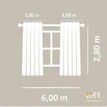 Curtain 6.00 X 2.80 Voil Flame Linen Gauze Various Colors - 榛子 - 查看 5