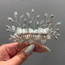 Bridal Hair Wreath Arrangement Accessory Ornament Comb A45Real