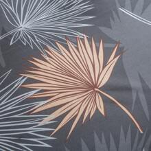 3pcs Leaf Print Bedding Set, Super Soft Breathable Bedding Duvet Cover Set Suitable For Bedroom & Guest Room (Bed Cover + Pillow Case, Without Quilt & Pillow Insert), Zipper Duvet Cover + Pocket Pillow Case - Printing Kit-duyun - View 3