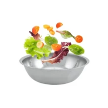 30 Cm Smooth Stainless Steel Salad Bowl - Silver - View 2