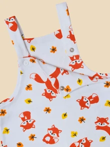 1 Piece Summer Overalls Baby Girl Fresh Short Toddler Everyday Fun Prints Summer Clothes Short Jumpsuit - 橘色 - 查看 3