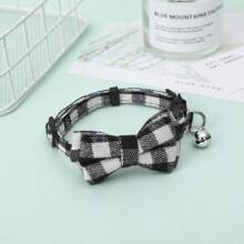 New Arrival Detachable Bow-Knot Christmas Pet Collar, Adjustable Medium/Large Pets Xmas Colored Bow Tie Bell Necklace