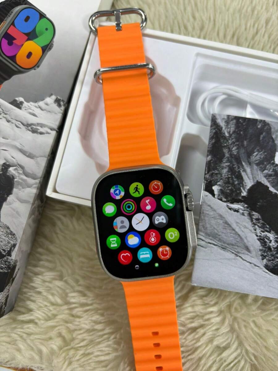 Ultra 9 Plus Smart Watch With 44 Mm Model With All Apple Functions Easy Connectivity App Connects With Android And IOS No Exceptions Come Check Out This Mega Novelty And Guarantee Yours Now! - Silver - View 1