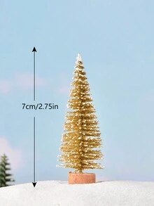1 cây thông Noel Mini bằng kim tuyết tùng, đồ trang trí nhỏ sáng tạo cho máy tính để bàn, bánh, xe hơi, Diorama, đồ trang trí chậu hoa Quà tặng tốt nhất - Nhiều màu - Xem 7