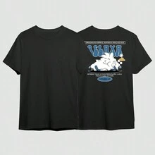 Basic T-Shirt Rooted In Spirit Gospel Blouse God Faith Streetwear - 黑色 - 查看 3