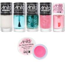 Kit Tratamento Anita 5 Esmaltes + 1 Cera Hidratante Cuticula