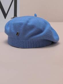1pc Classic Elegant Beret Hat, Face-Slimming Stylish, Warm Knitted Painter Cap, Universal Size, Suitable For Various Face Shapes, For Indoor, Outdoor, Cycling, Sports, Gathering, Autumn/Winter - Multicolor - View 9