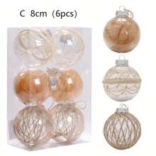 6 quả bóng treo trang trí Giáng sinh 6/8cm, bóng PET trong suốt, bóng trang trí tiệc Giáng sinh, cho cây thông Noel, nhà, trong nhà, ngoài trời, trung tâm thương mại, khách sạn, quán cà phê, nhà hàng, đồ trang trí treo, bộ hộp quà Giáng sinh, quà tặng, Giáng sinh, trang trí ngày lễ bóng Giáng sinh trang trí nhà sinh nhật đồ trang trí Giáng sinh trang trí phòng - Nhiều màu - Xem 21
