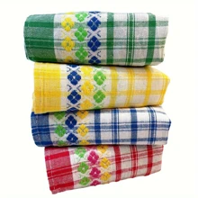 4/8pcs Kitchen Dishcloth, Super Absorbent Soft Dish Rag, Vivid Color Dish Towels, Woven Jacquard Dish Mat, Home Kitchen Bathroom Decor Tea Towel, Random Colors - Multicolor - View 1
