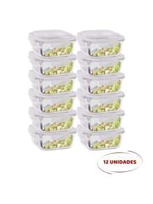 12 Hermetic Glass Jars 320ml Fitness Food Reeducation - Trong sáng - Xem 2