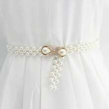 Women's Belt With Pearls And Elastic - Elegance And Comfort - A - 查看 3