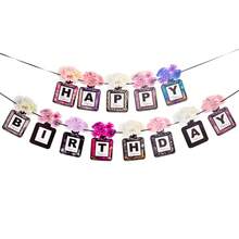 1 chiếc Biểu ngữ mừng sinh nhật hình chai nước hoa, Cờ hiệu chữ cái tiếng Anh dùng trang trí tiệc - Nhiều màu - Xem 9