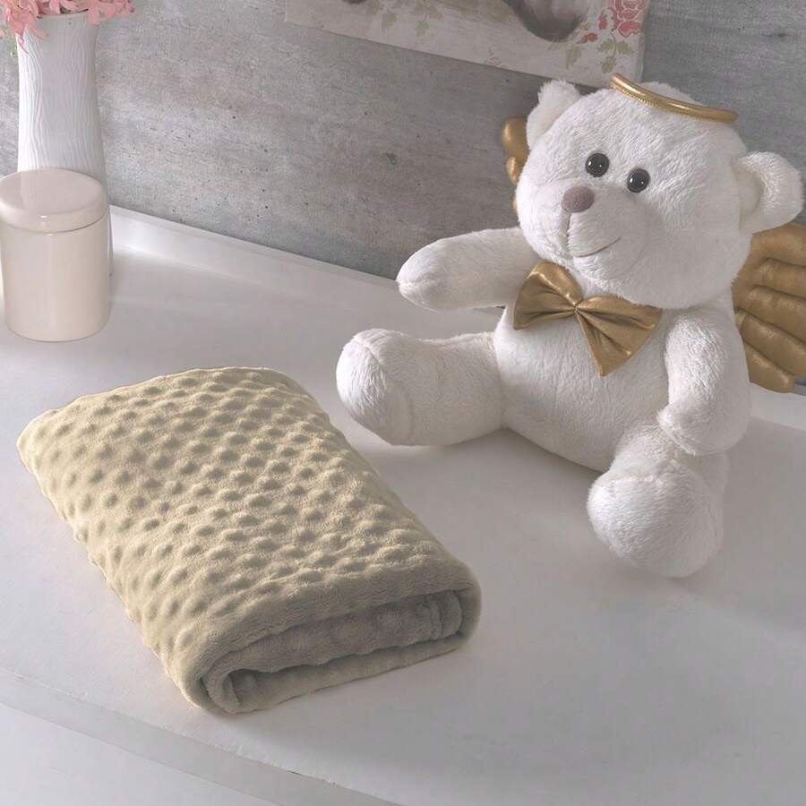 Baby Blanket Polka Dot 1.10mx0.75cm For Baby Boy And Girl - 米色 - 查看 1