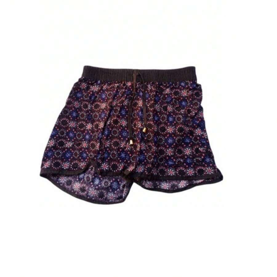 Women's Shorts Fashion Viscose. - 紫紅色 - 查看 1