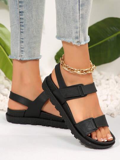 女士加大码奢华舒适柔软耐用徒步度假沙滩运动休闲凉鞋