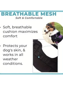 Dog Harness No-Pull Reflective Dog Vest Harness, Breathable Adjustable Pet Chest Strap With Control Handle For Outdoor Walking