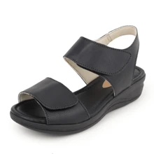 Women's Orthopedic Sandal With Elegant Straps 03 - 黑色 - 查看 1