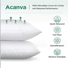 4 chiếc ruột gối màu trắng thích hợp cho giường, ghế sofa, ghế ô tô, văn phòng, lõi gối đa chức năng - trắng - Xem 9