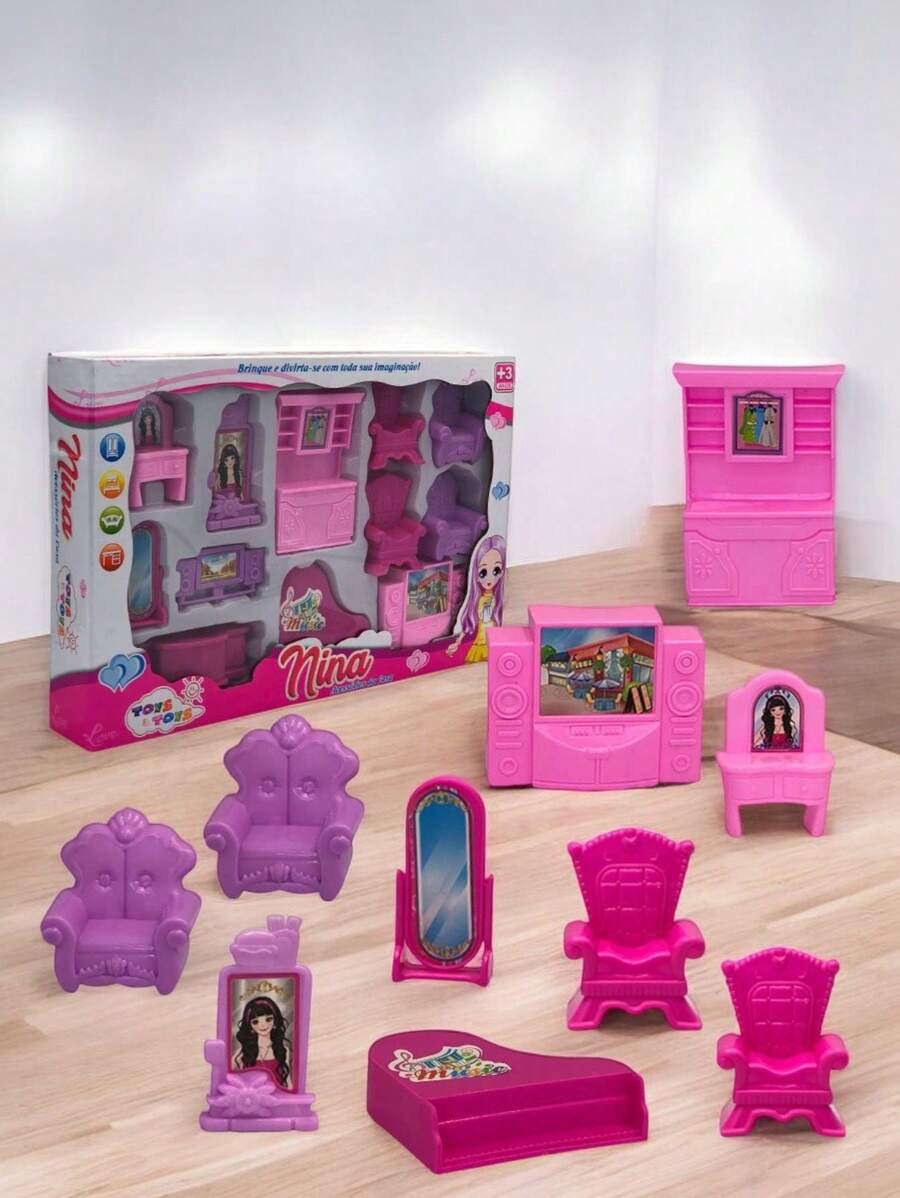 Nina Dollhouse Toy Accessory Kit With 12 Units Decorate And Transform Your Playtime - 彩色 - 查看 1