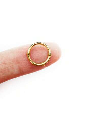 316 Stainless Steel Simple Fashion Nose Ring Earrings Men And Women Body Piercing Jewelry 1pc