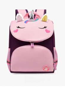 可定制刺绣工艺，个性化幼儿园背包，男孩和女孩的可爱卡通背包，户外活动的个性化礼物，零食袋返校冬季礼物创意男孩女孩情人节 - 彩色 - 查看 5