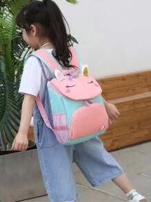 可定制刺绣工艺，个性化幼儿园背包，男孩和女孩的可爱卡通背包，户外活动的个性化礼物，零食袋返校冬季礼物创意男孩女孩情人节 - 彩色 - 查看 3