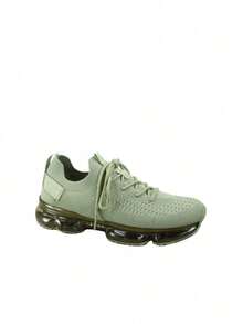 Women's Fashion Lace Up Bubble Sole Stretch Elastic Mesh Sneaker Shoes - Ôliu - Xem 3