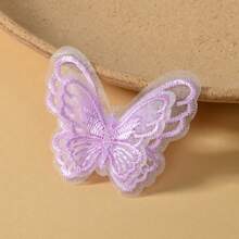 10pcs/50pcs Cute Double Layer Embroidered Butterfly DIY Jewelry Accessories, Lace Butterfly Trims For Clothing, Headdress Supplies, Wedding Dress, Cake Decor - Multicolor - View 13