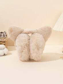 1pc Unisex Teens Plush Cat Ear Earmuffs, 3D Cute Design, Warm & Foldable, Suitable For Autumn/Winter Daily Wear, Outdoor Activities, Skiing, Hiking, Cosplay, Parties, Christmas, Thanksgiving - Short Cat Ear Earmuffs - View 4