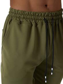 3 Pcs Men Jogger Sweatpants Slim Fit Elastic Drawstring Deep Side Pockets Athletic Track Pants For Gym Running Workout - Đen + Xanh quân đội + Khaki - Xem 8
