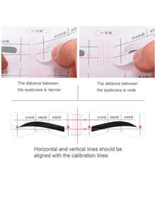 12支48支眉卡，有12种眉形选择，一支4支，适合新手化妆眉形造型、化妆、便宜、房间装饰、梳妆台、旅行、卧室、化妆配件