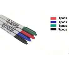Premium Glass Board Dry Erase Marker, Medium Bullet Tip, Assorted Colors, 6/ Pack