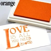 1pc Large Square Craft Ink Pad - 14 Vibrant Colors, Stamp Blocks For DIY Projects, Scrapbooking And Sewing Accessories, Multi-Color Ink Pad - Great For DIY Rubber Stamp Finger Painting And Scrapbook Album Decoration - Large Concave Ink Pad - View 8