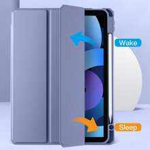 Compatible With IPad 10th Generation Case With Pencil Holder 2022, Compatible With Ipad 10 Case 10.9 Inch, Transparent Clear Back Shell, Shockproof Slim Protective Cover Compatible With Ipad 10th Gen Case - Dusty Blue - View 3