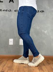 Premium Super Skinny Basic Jeans 01 - 藏蓝色 - 查看 6
