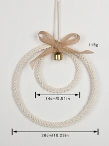 1pc Hand-Woven Bell Hangings, Nordic Style Simple Home Decoration Gifts, Room Decoration Bells Wall Decor,Home Decor,Room Decor,Wall Decor - Beige - View 6