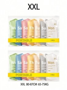 7 件/套女士一次性三角内裤，适合日常、旅行和户外使用，旅行必需品，学校返校学校用品，假日露营假期必需品，度假配件，迷你夏季学校包，学校配件，学校用品 - 彩色 - 查看 16